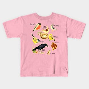 Funny Birds Of The World Names Kids T-Shirt